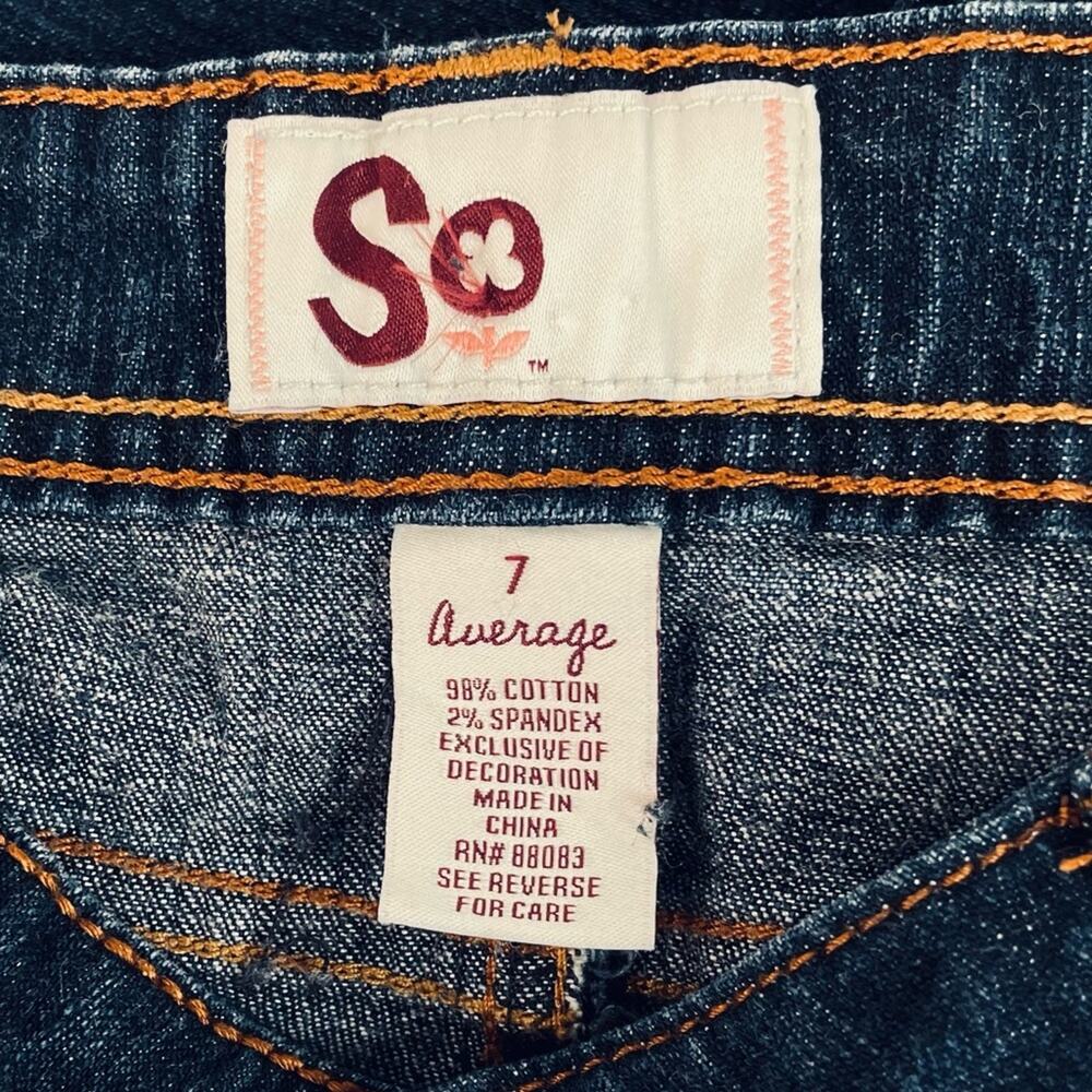 SO Flare Jeans Dark Blue Size 7 - Picture 5 of 6